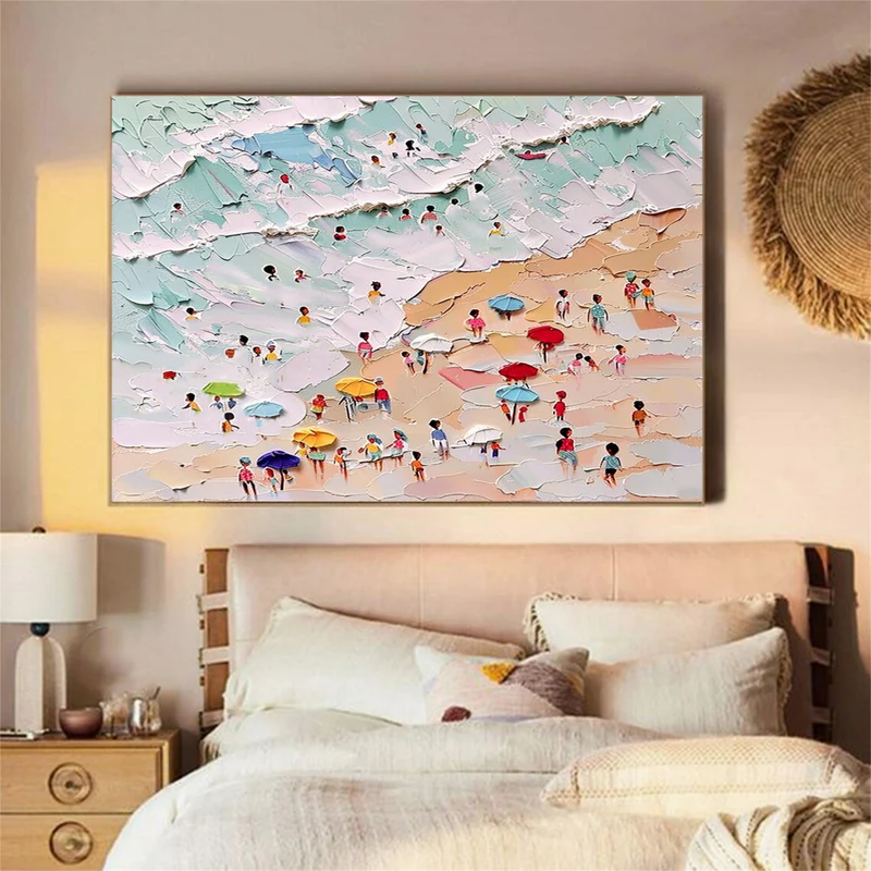 Textured Pastel Beach Wall Art
