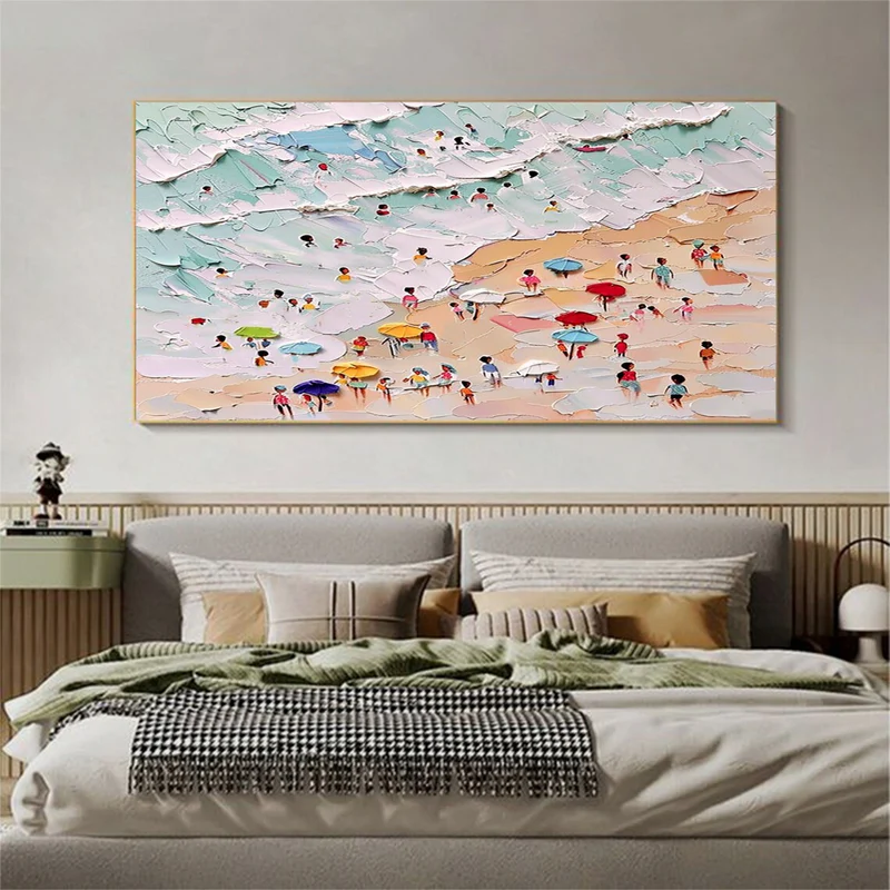 Textured Pastel Beach Wall Art