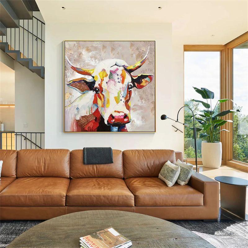 Abstract Animal Art Cow Texture Wall Art