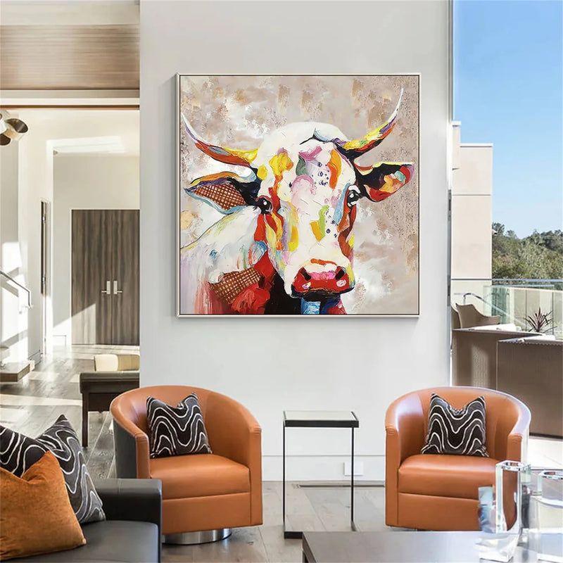 Abstract Animal Art Cow Texture Wall Art