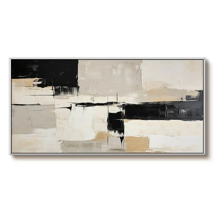Textured Color Block Abstract Art