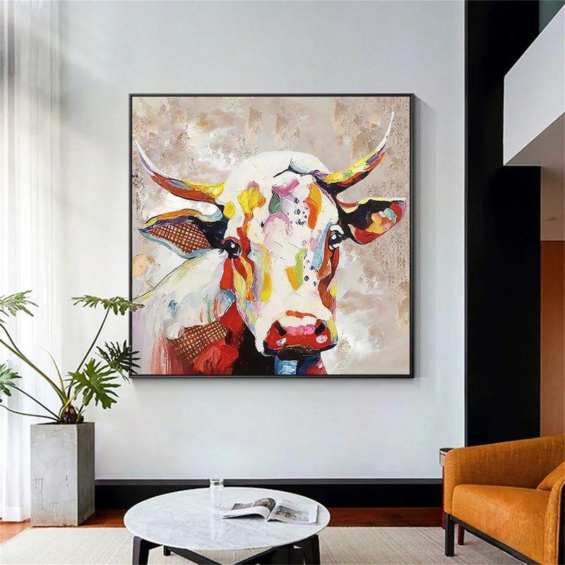 Abstract Animal Art Cow Texture Wall Art