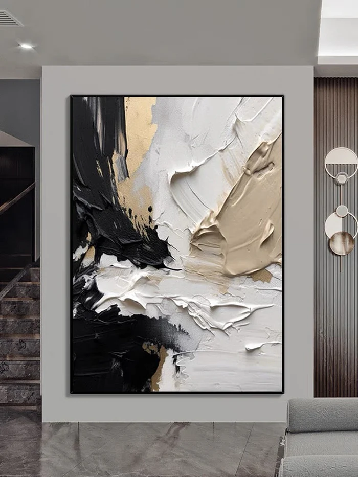 Textured Torn Layer Abstract Art