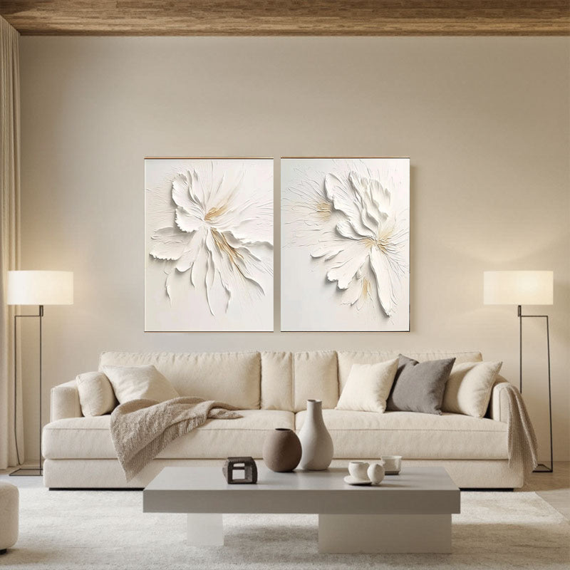 Sculptural Textured Petal Duo Set of 2