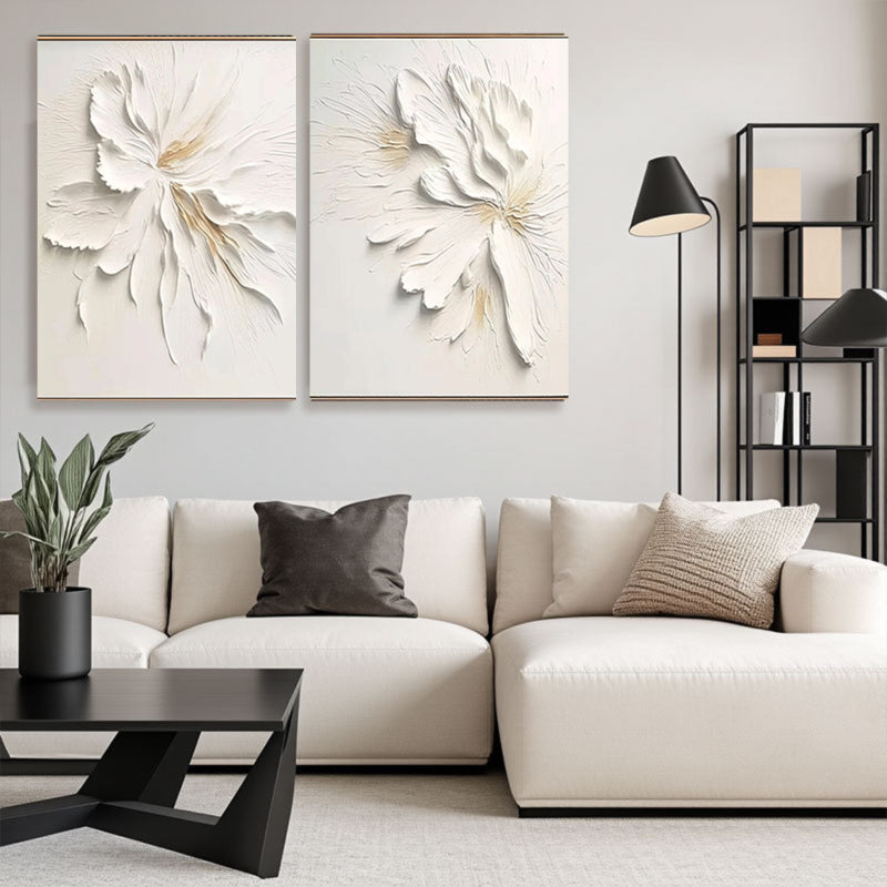 Sculptural Textured Petal Duo Set of 2