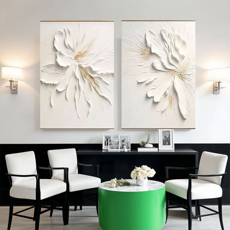 Sculptural Textured Petal Duo Set of 2