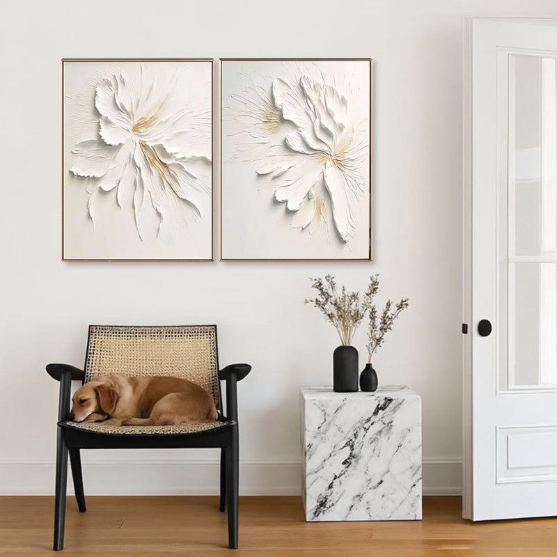 Sculptural Textured Petal Duo Set of 2
