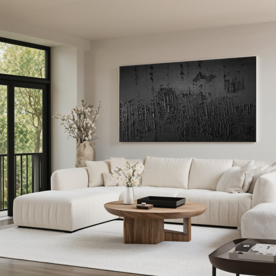 Glossy Vertical Line Wall Art