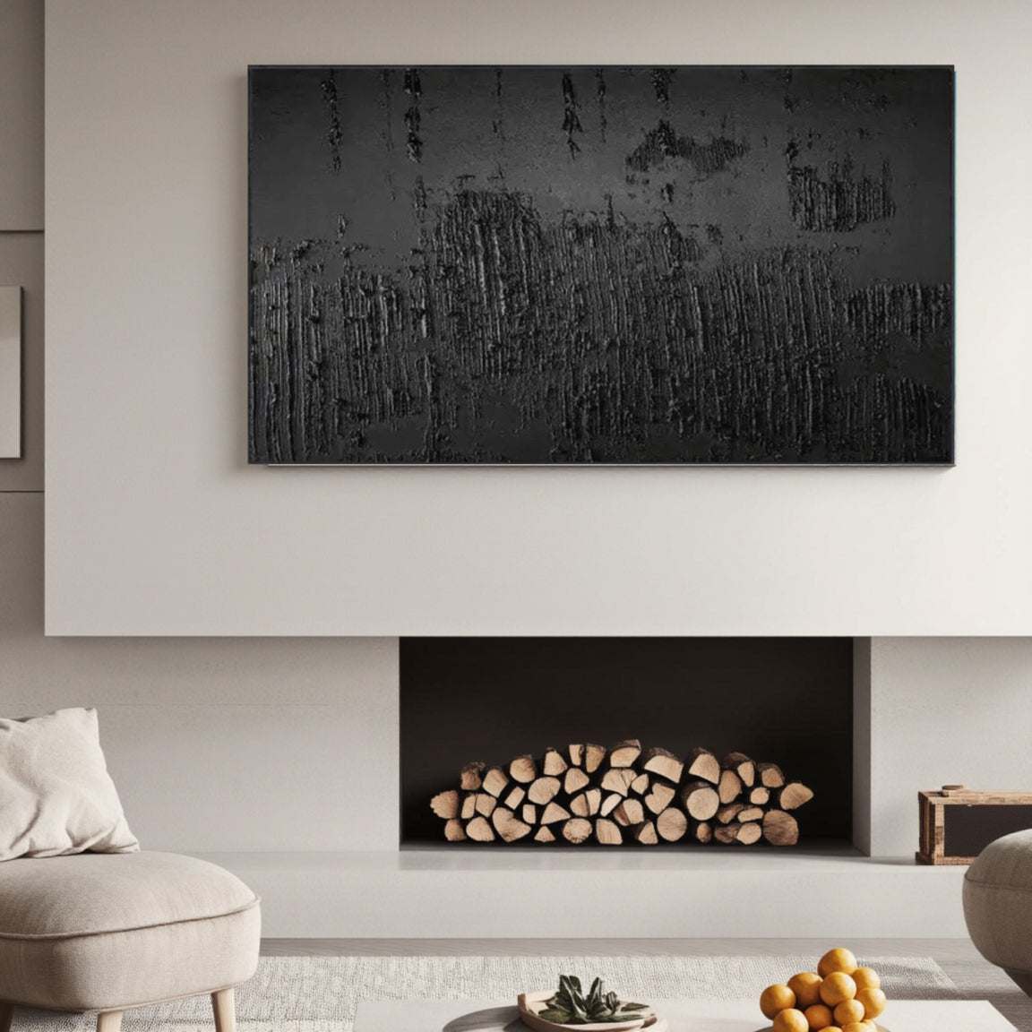 Glossy Vertical Line Wall Art