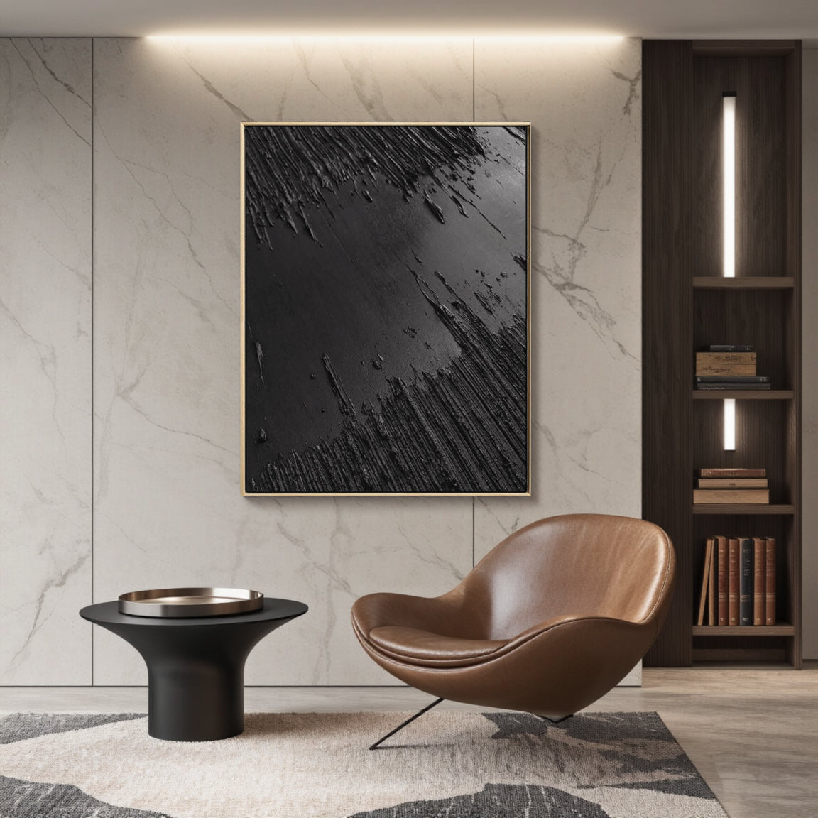 Textured Diagonal Scratch Wall Art