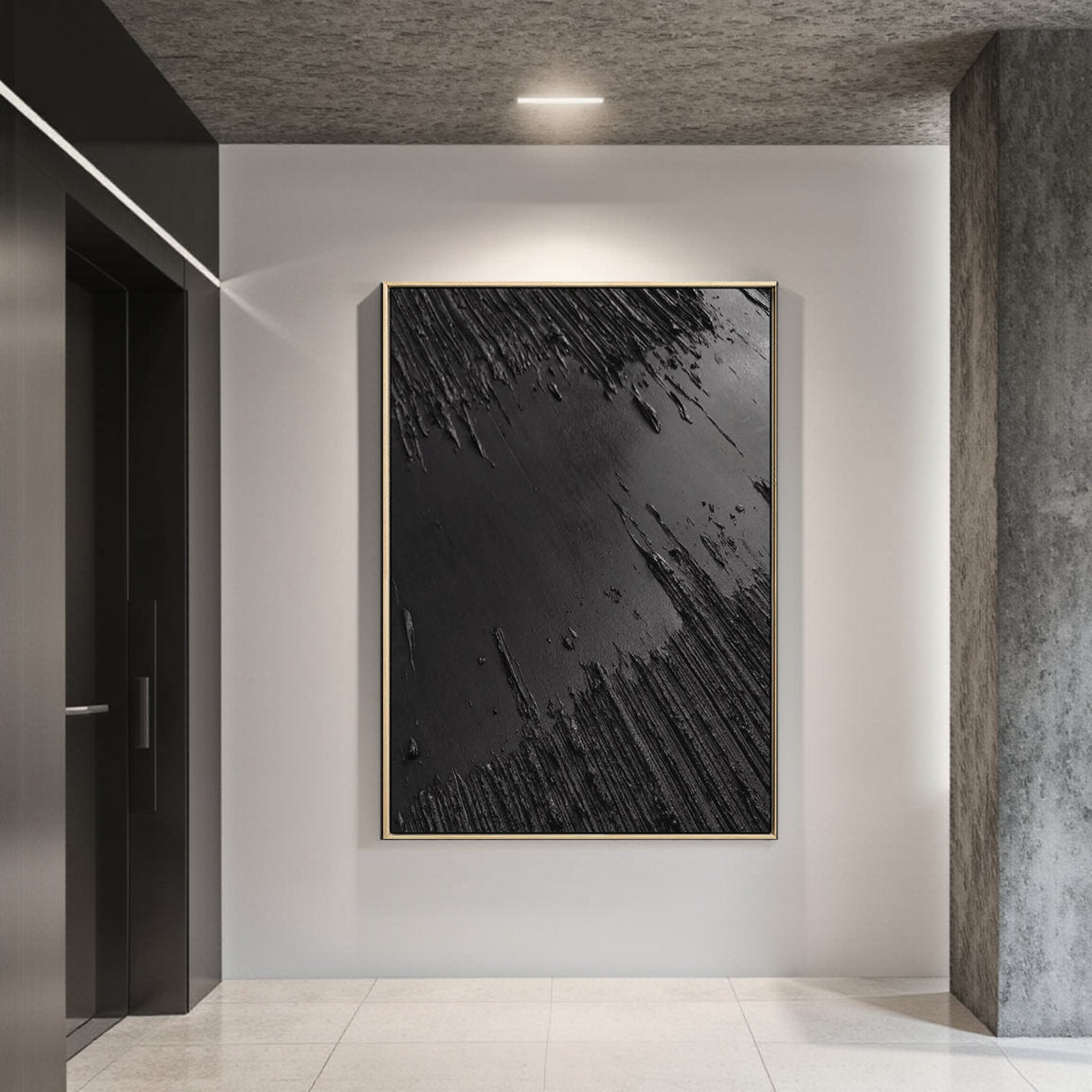 Textured Diagonal Scratch Wall Art