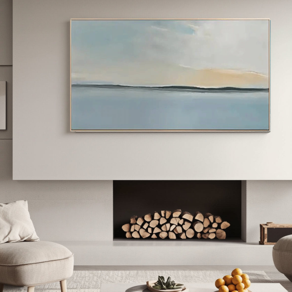 Golden Horizon Ocean Canvas Art