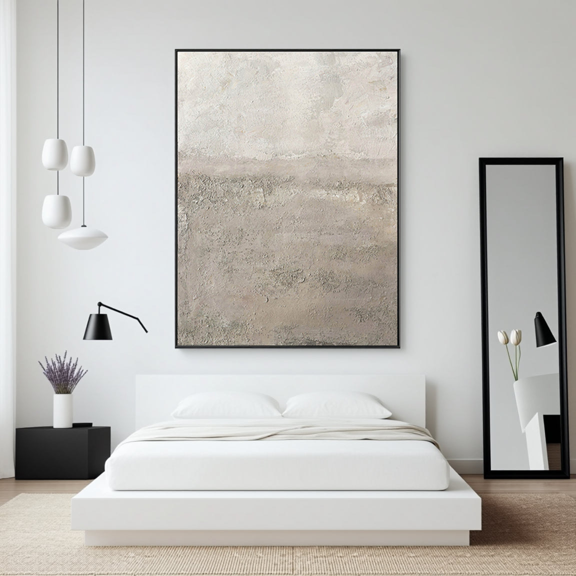 Textured Neutral Wash Abstract Art