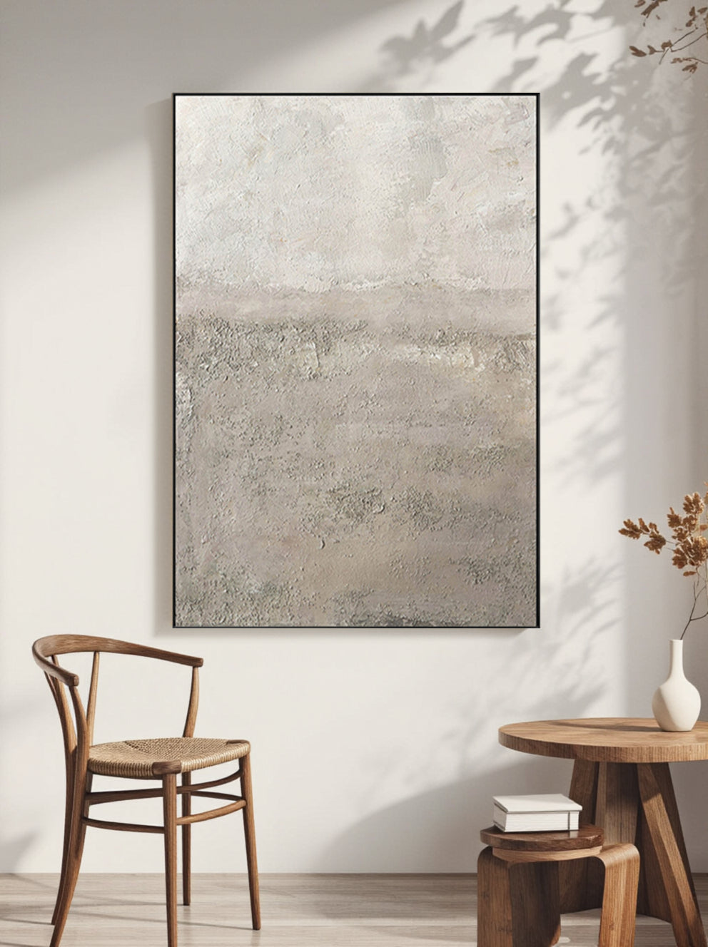 Textured Neutral Wash Abstract Art