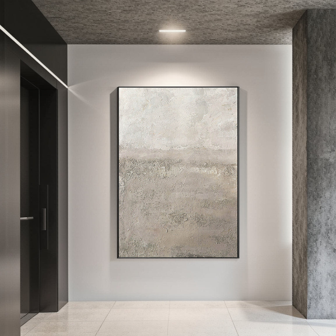 Textured Neutral Wash Abstract Art