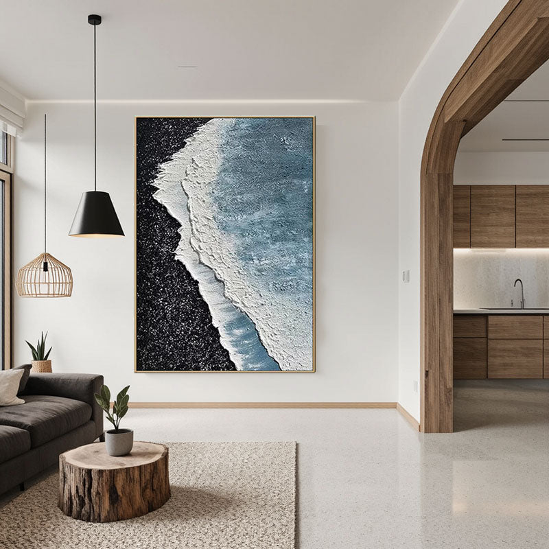 Textured Ocean Wave Canvas Wall Art