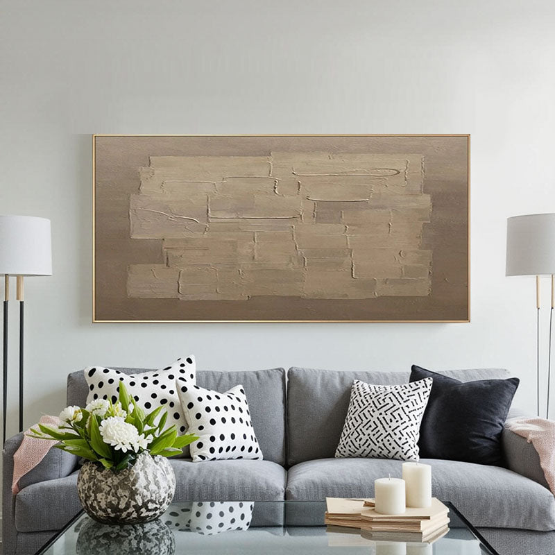 Textured Wood Block Panel Art