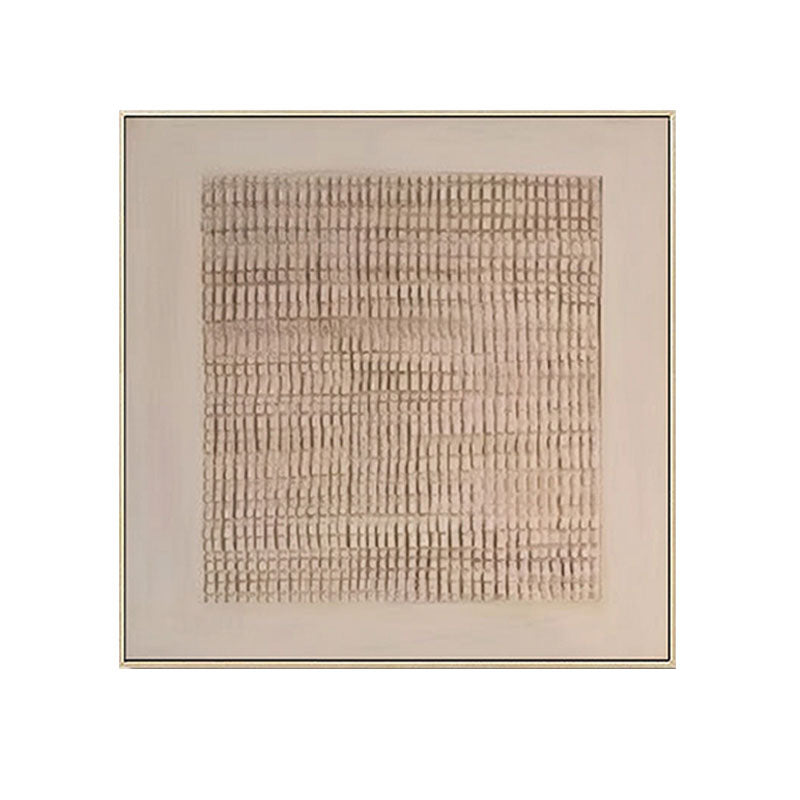 Basket Weave Texture Neutral Abstract Wall Art