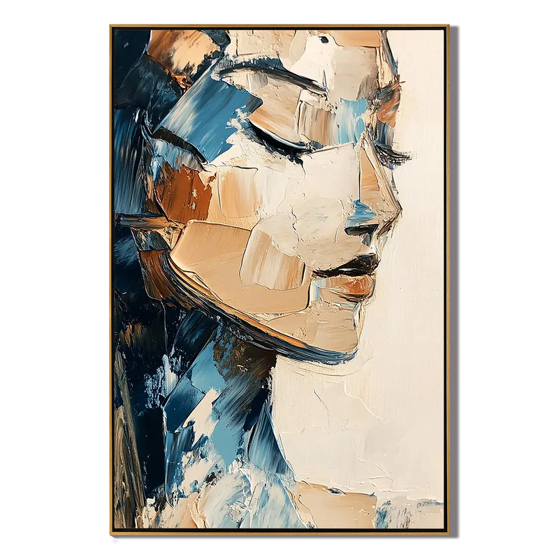 Abstract Face | Modern Neutral Portrait Art