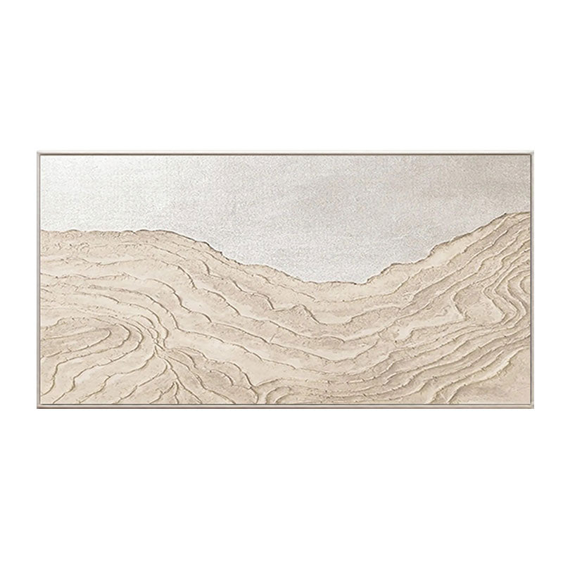 3D Textured Beige Hills Wall Art