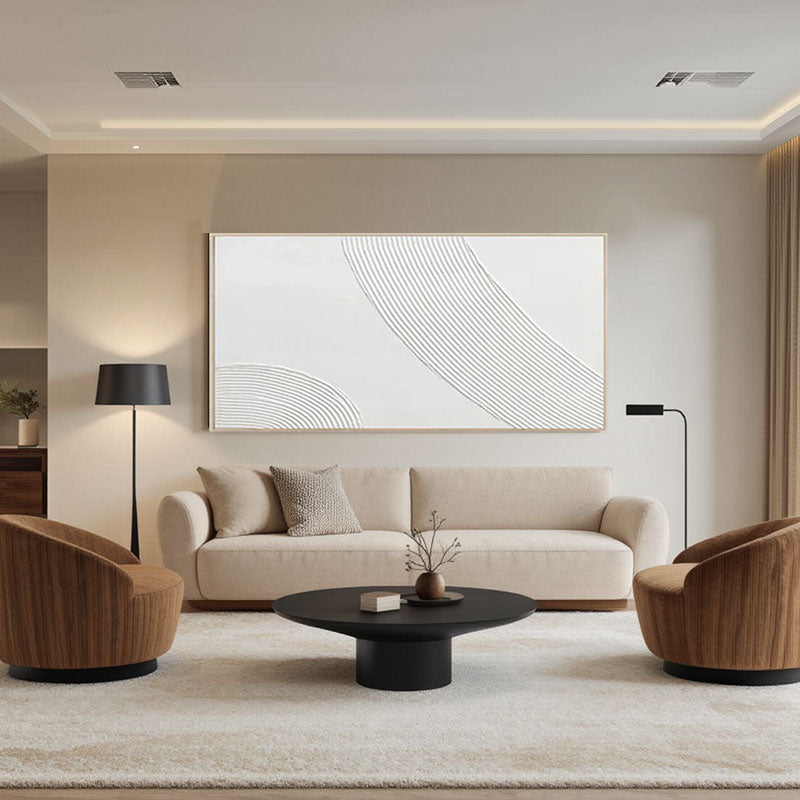 Textured Arc Wave Wall Art
