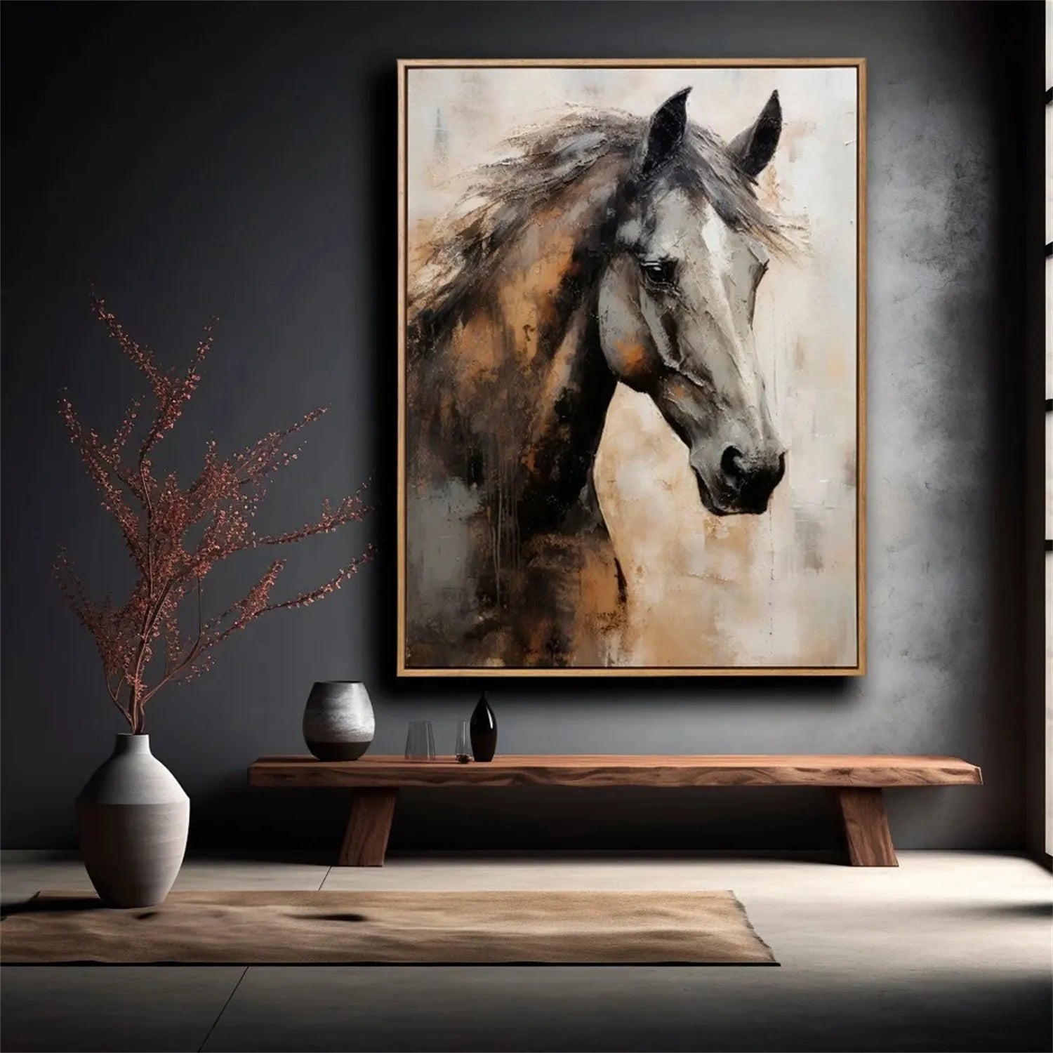 Textured Horse Portrait Wall Art