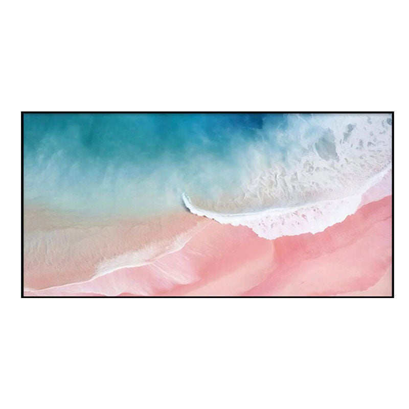 Aerial Pink Beach Wall Art