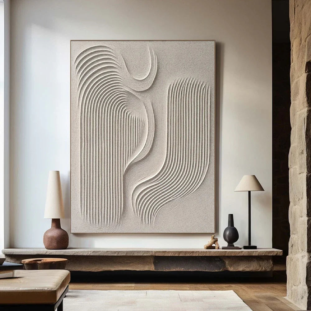 Sculptural Flowing Lines Wall Art