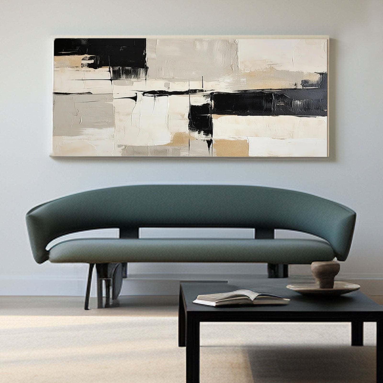 Textured Color Block Abstract Art