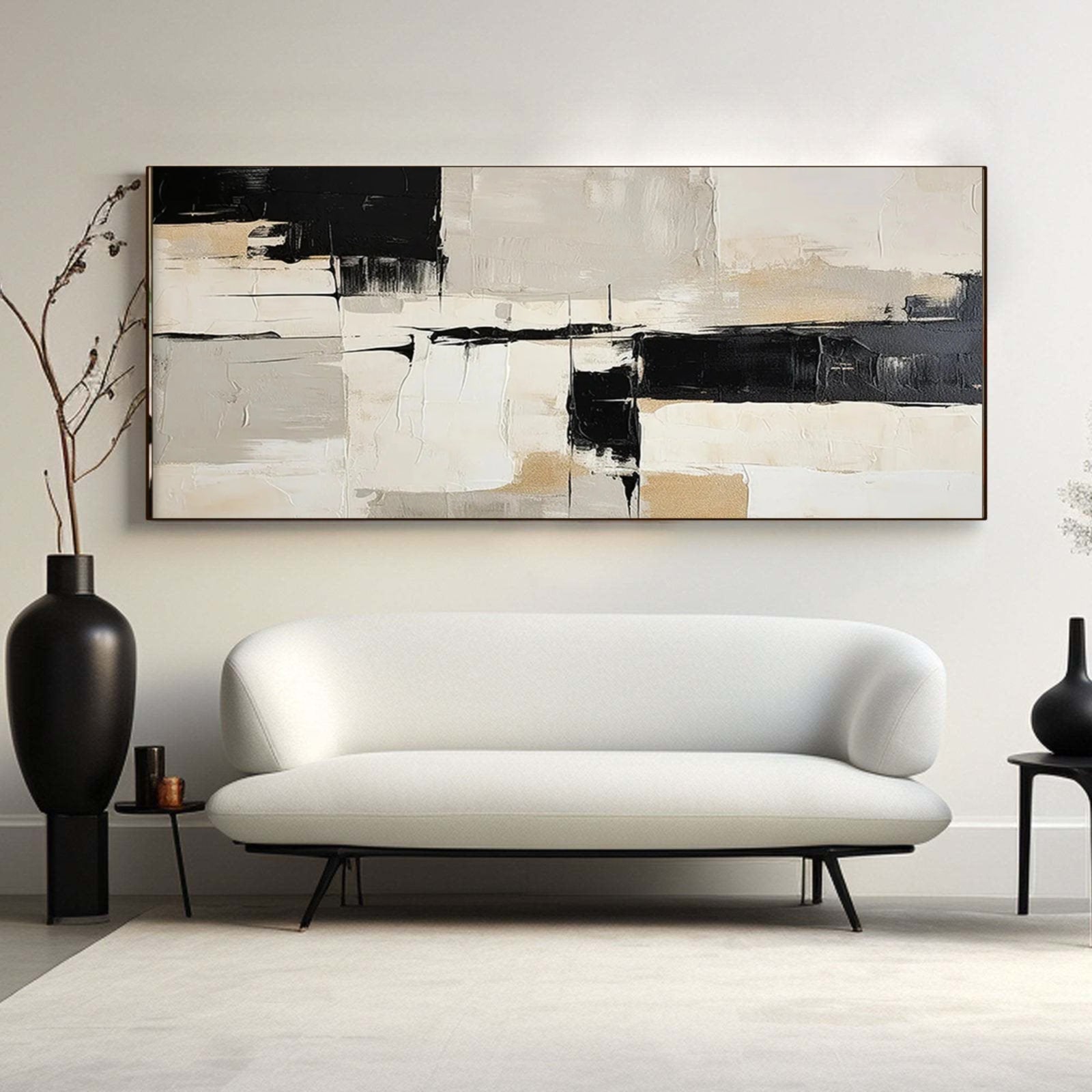 Textured Color Block Abstract Art