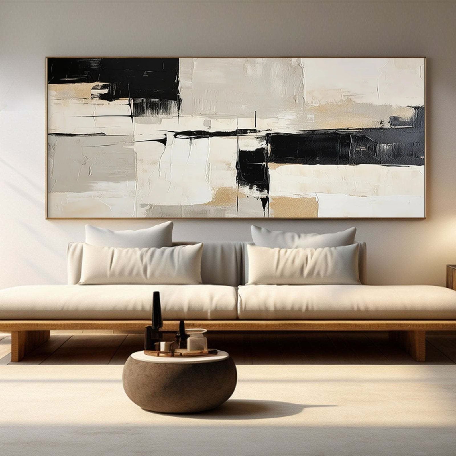 Textured Color Block Abstract Art