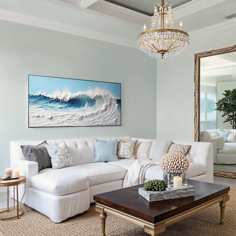 Textured Crashing Wave Wall Art