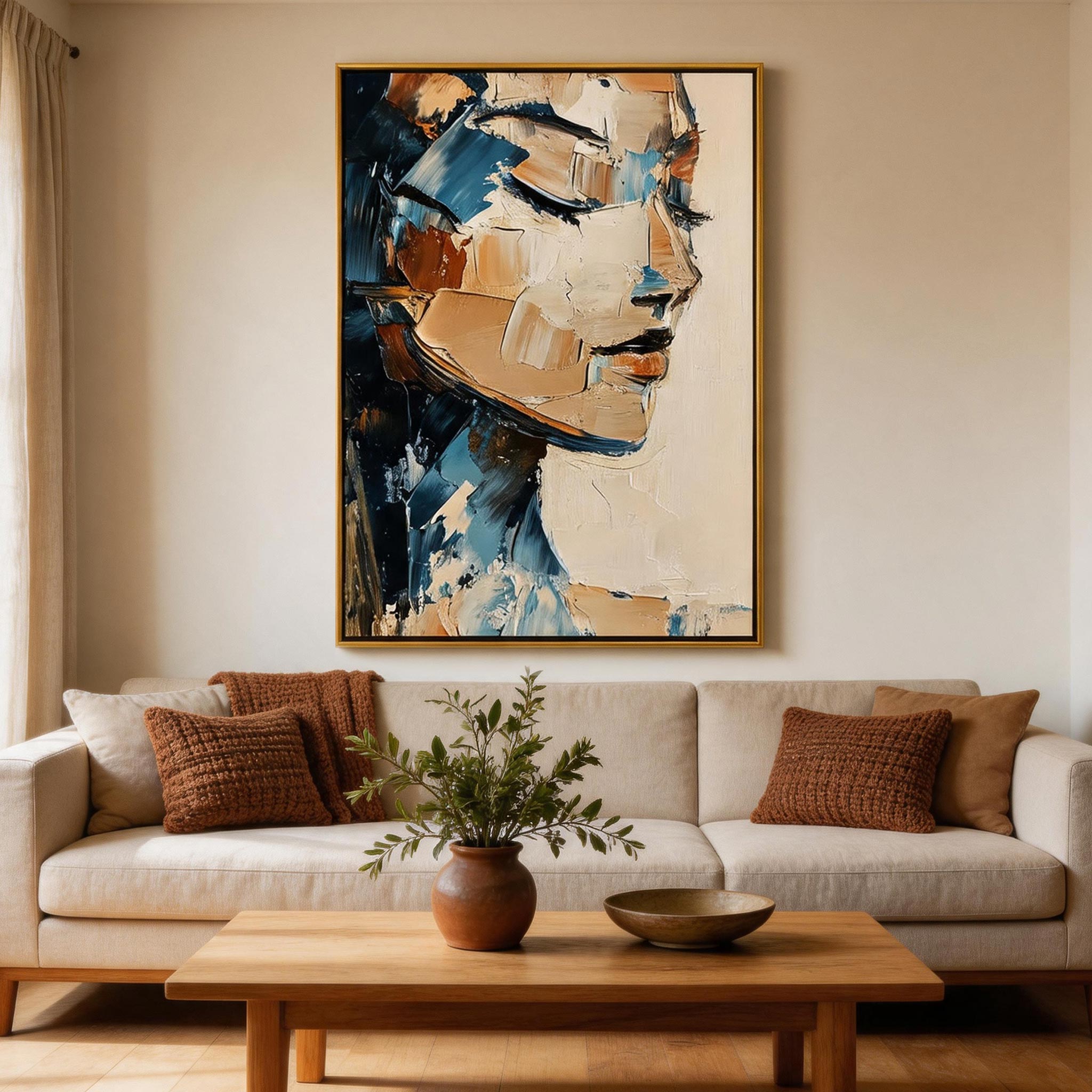 Abstract Face | Modern Neutral Portrait Art