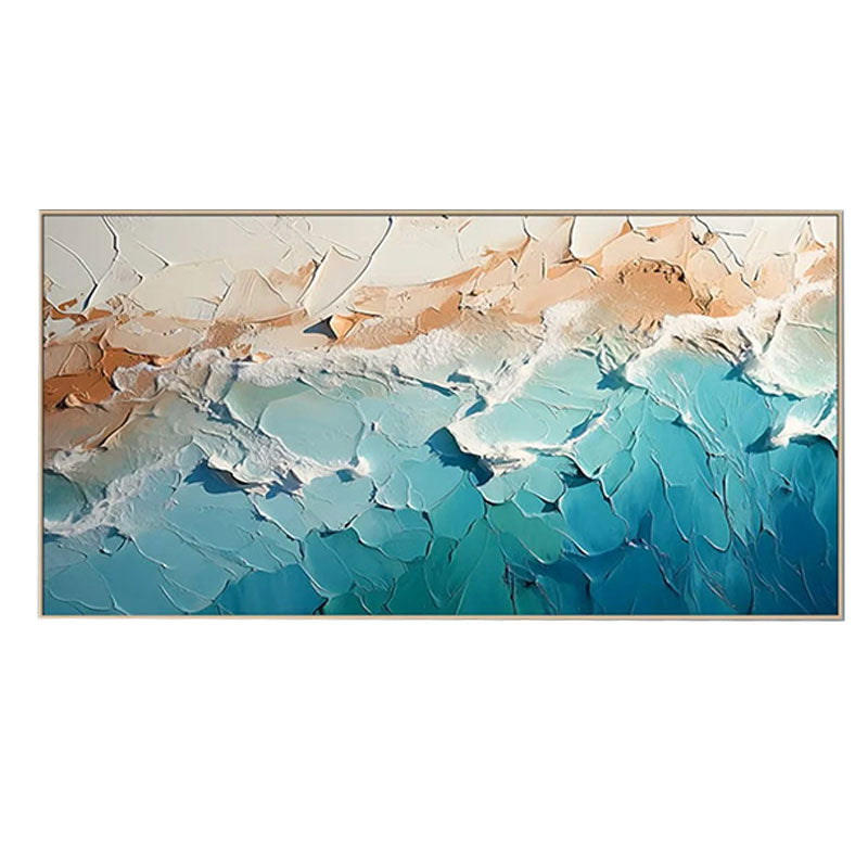 Sculptural Foam Wave Canvas Art
