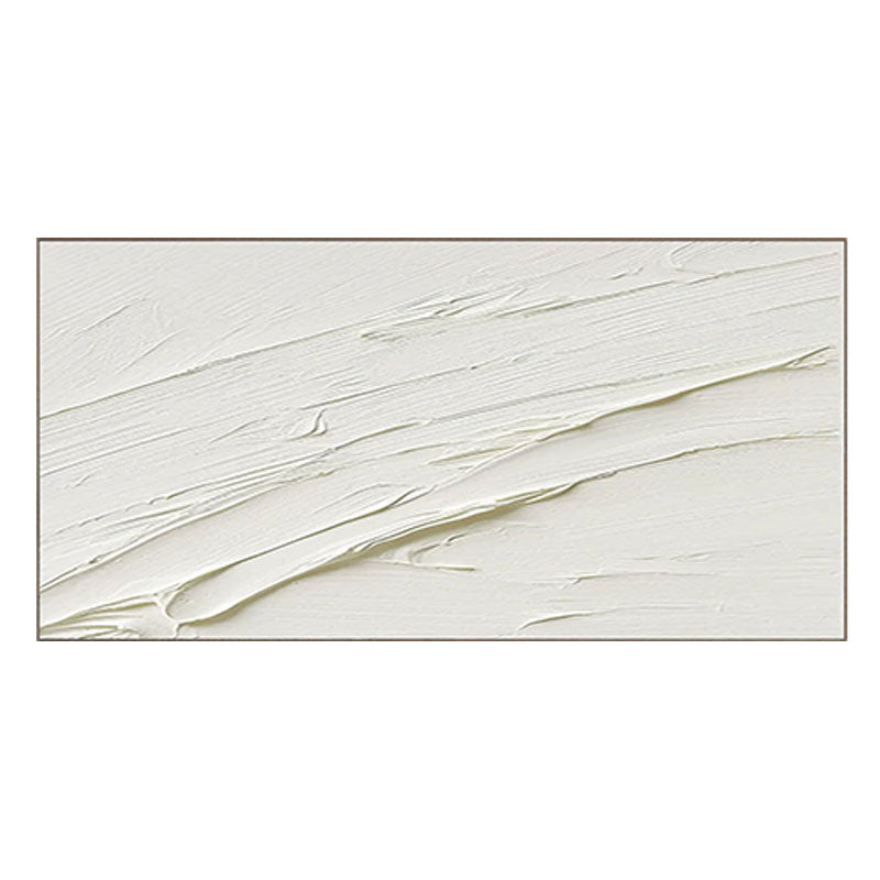 Thick Brushstroke White Abstract Wall Art