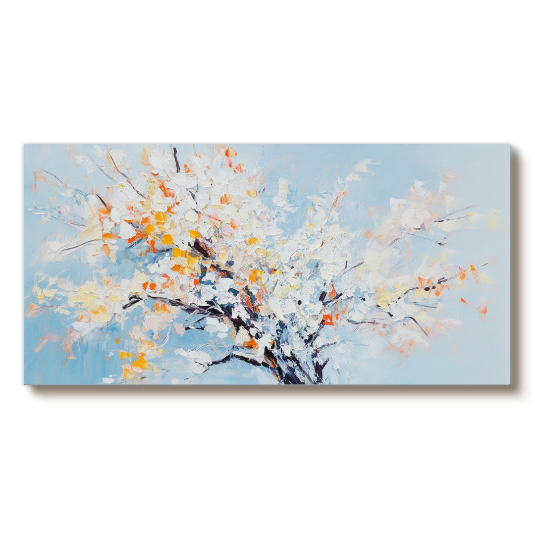 Pale Blue Blossoms in Still Air