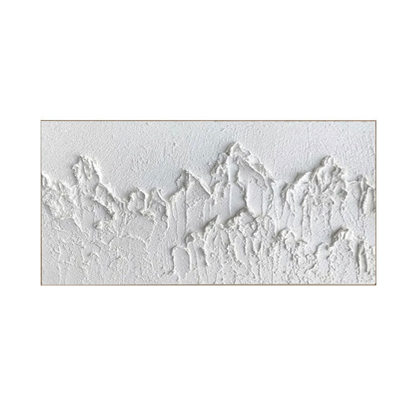 3D Textured White Mountain Wall Art