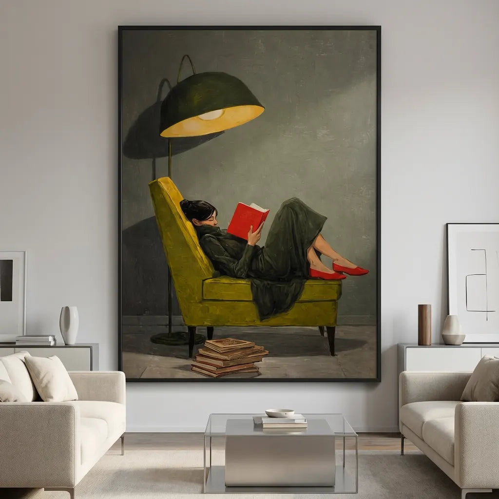 Impasto Lounging Reader Wall Art