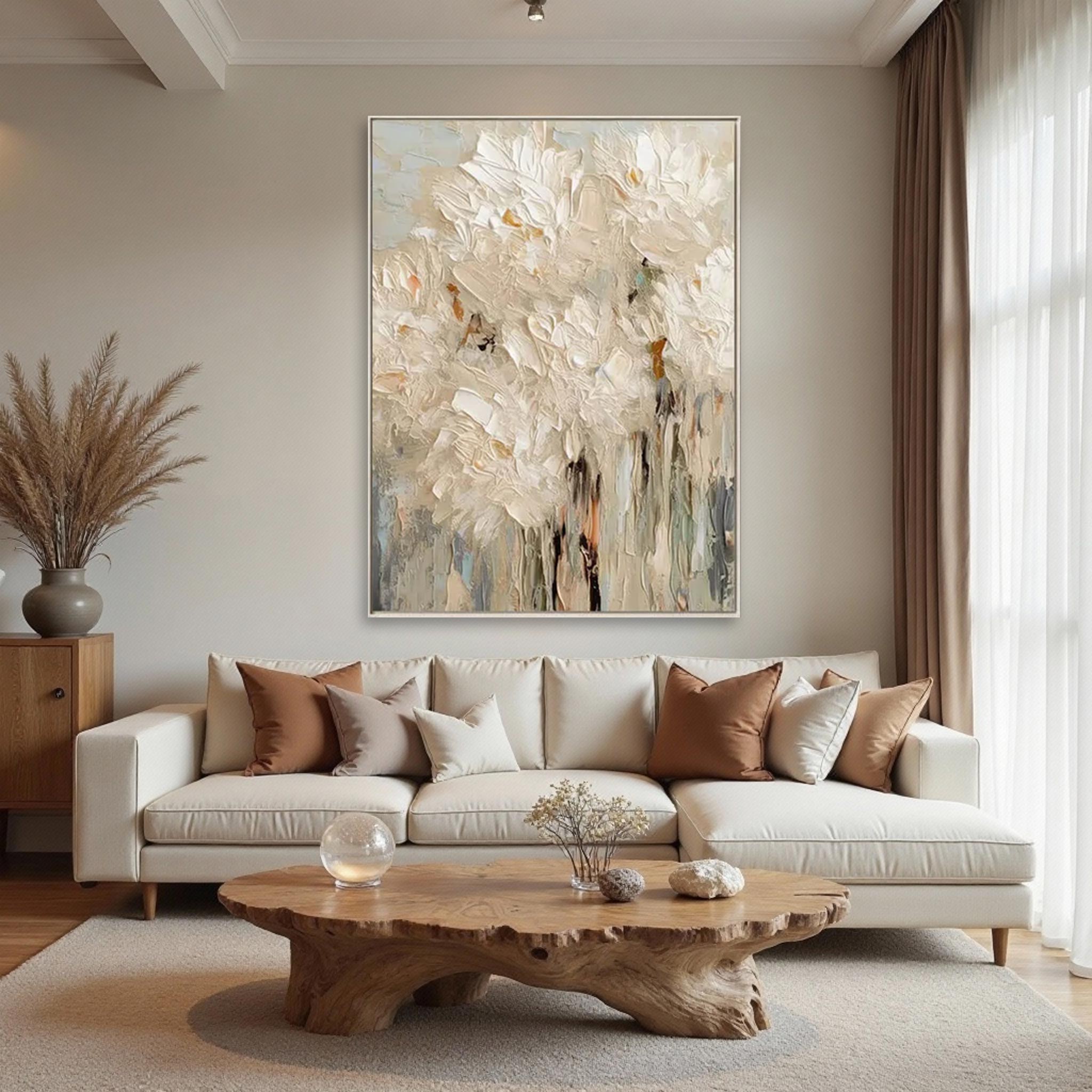 Textured Floral Abstract Wall Art