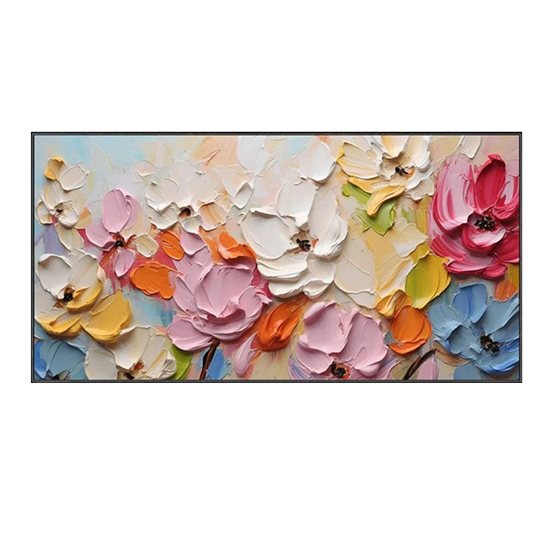 3D Textured Multicolor Floral Wall Art
