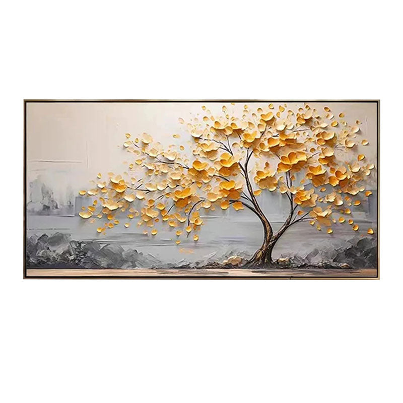Golden Autumn Tree Canvas Wall Art