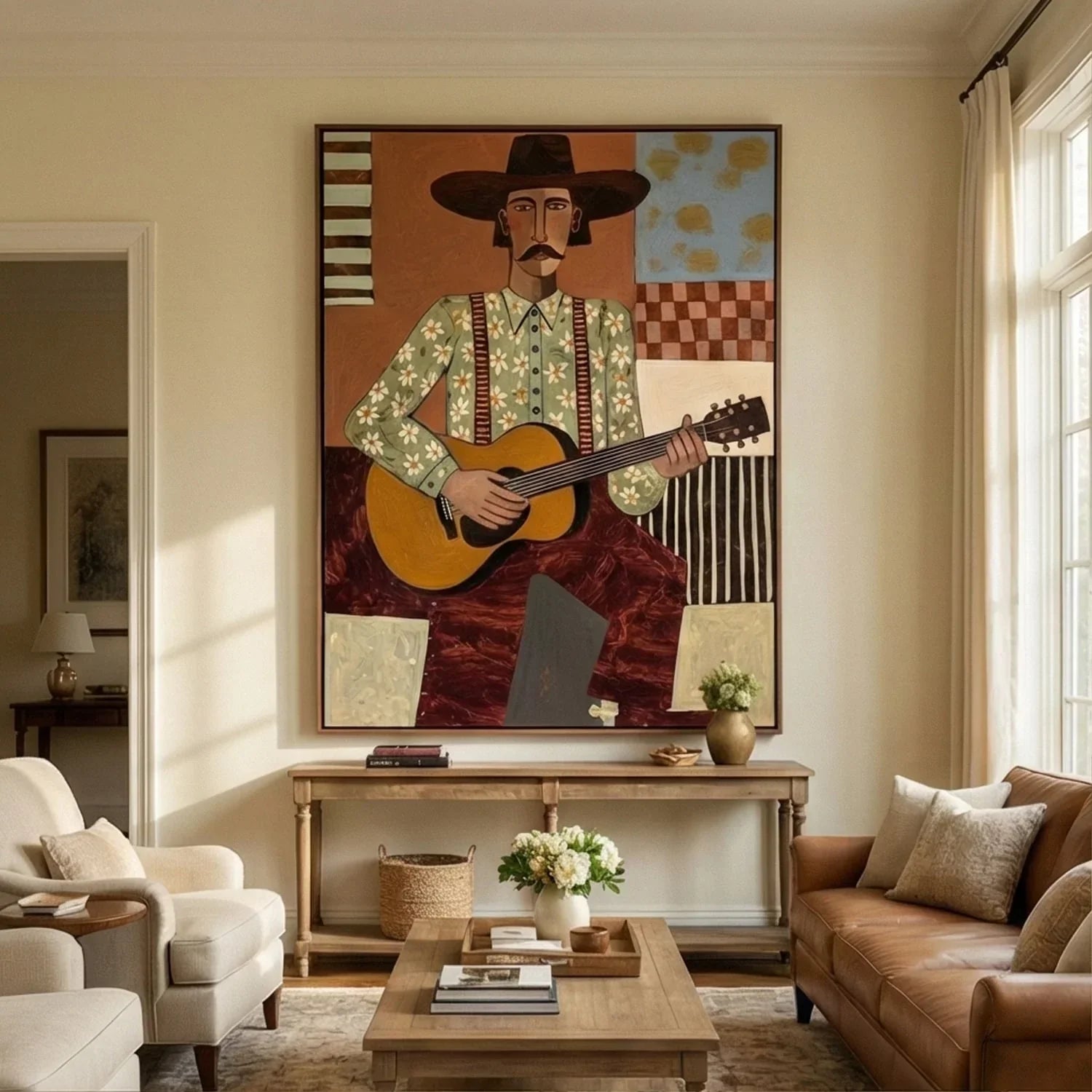 Vintage Americana Art | Desert Serenade Hand-Painted Canvas Wall Art