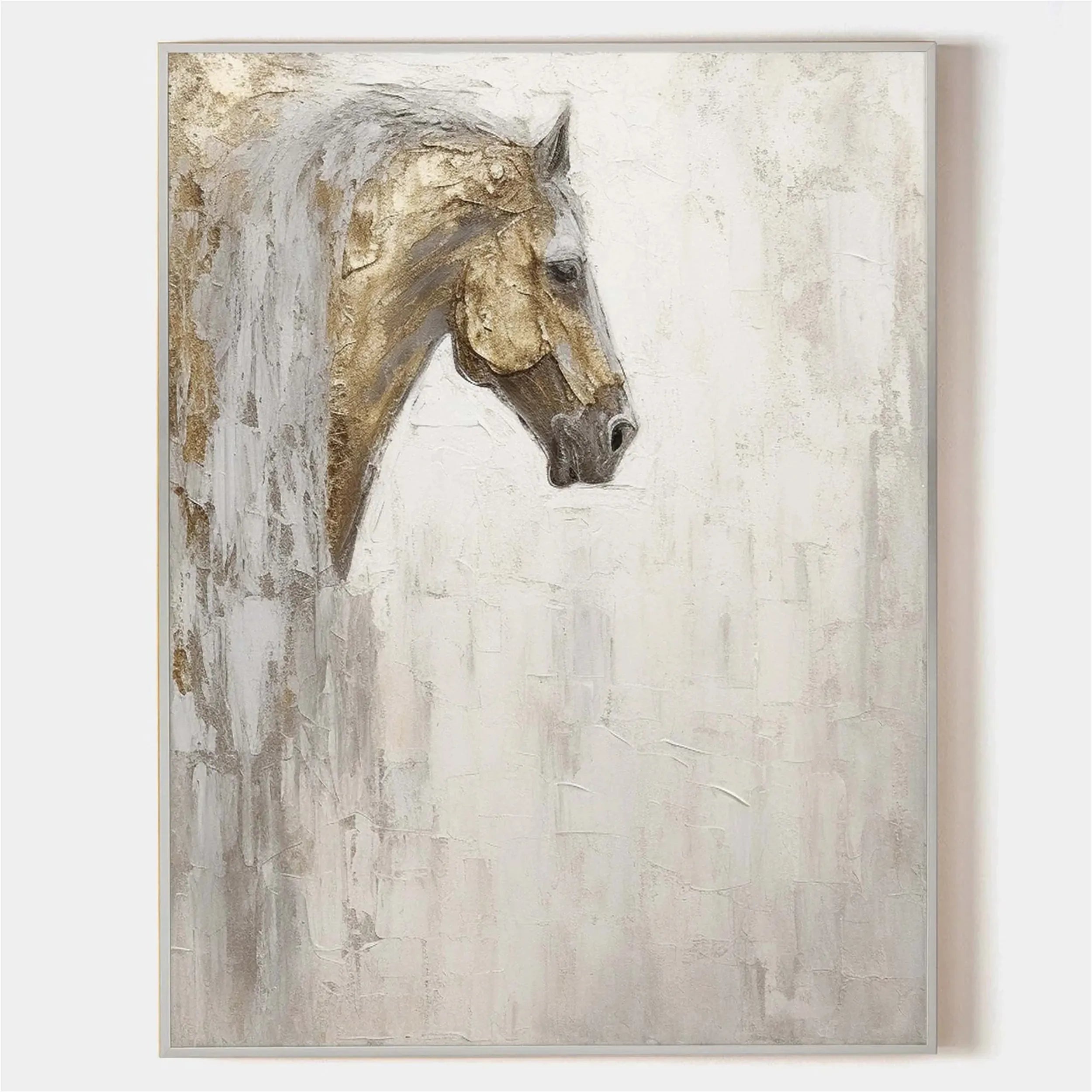 Hand-Painted Horse Portrait Wall Art