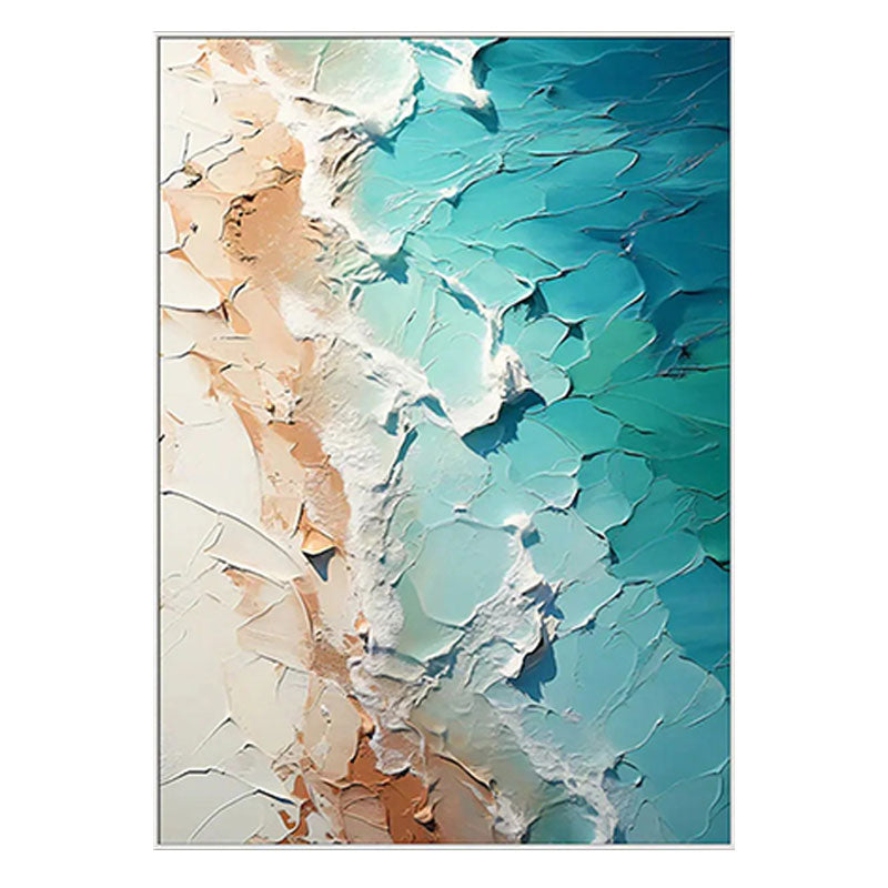 3D Textured Turquoise Sand Wall Art