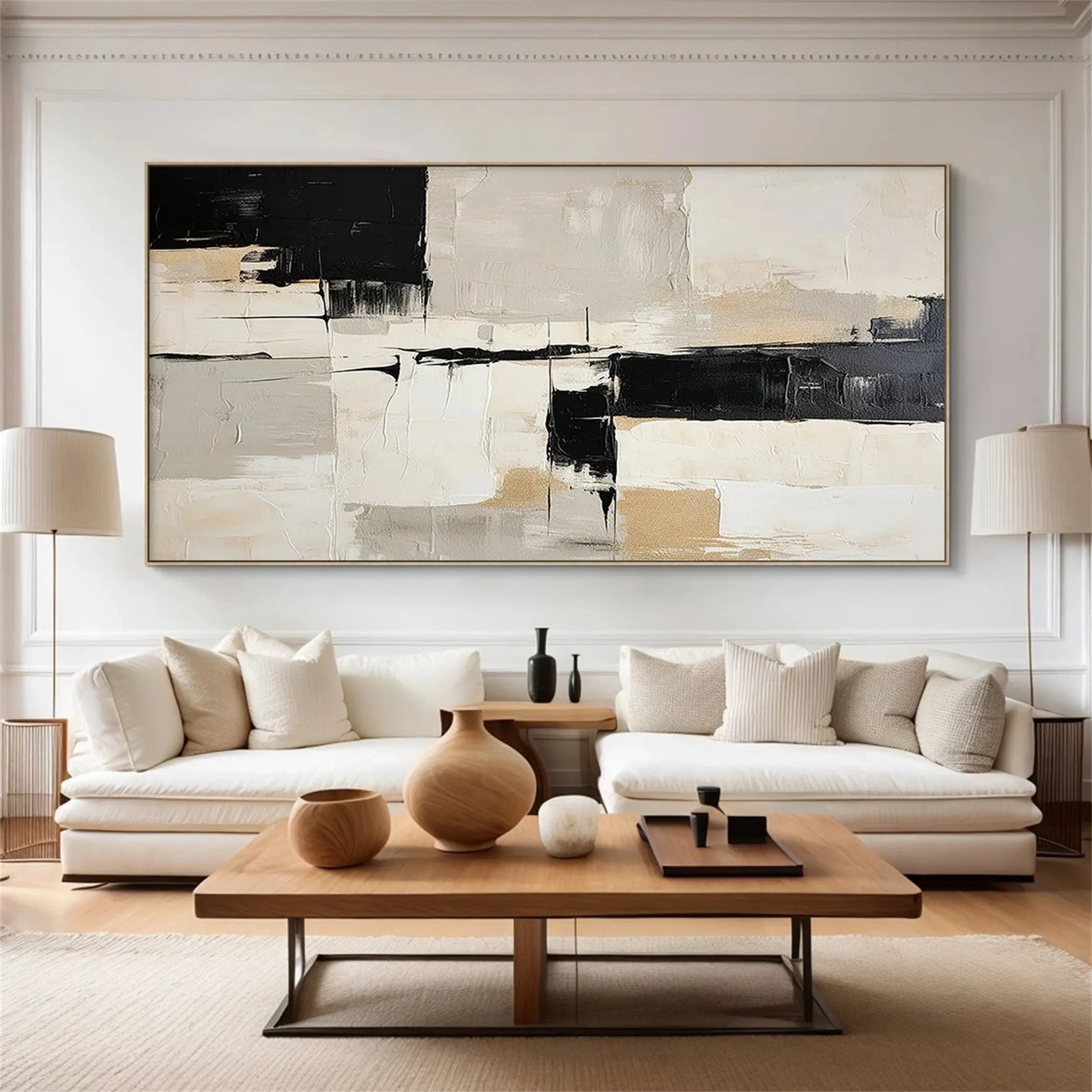 Textured Color Block Abstract Art
