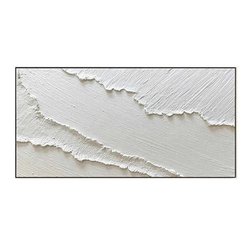 Textured White Ridge Wall Art