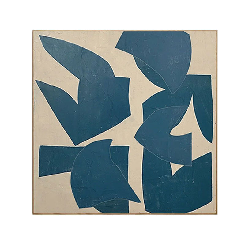 Hand-Painted Navy Bird Silhouette Wall Art