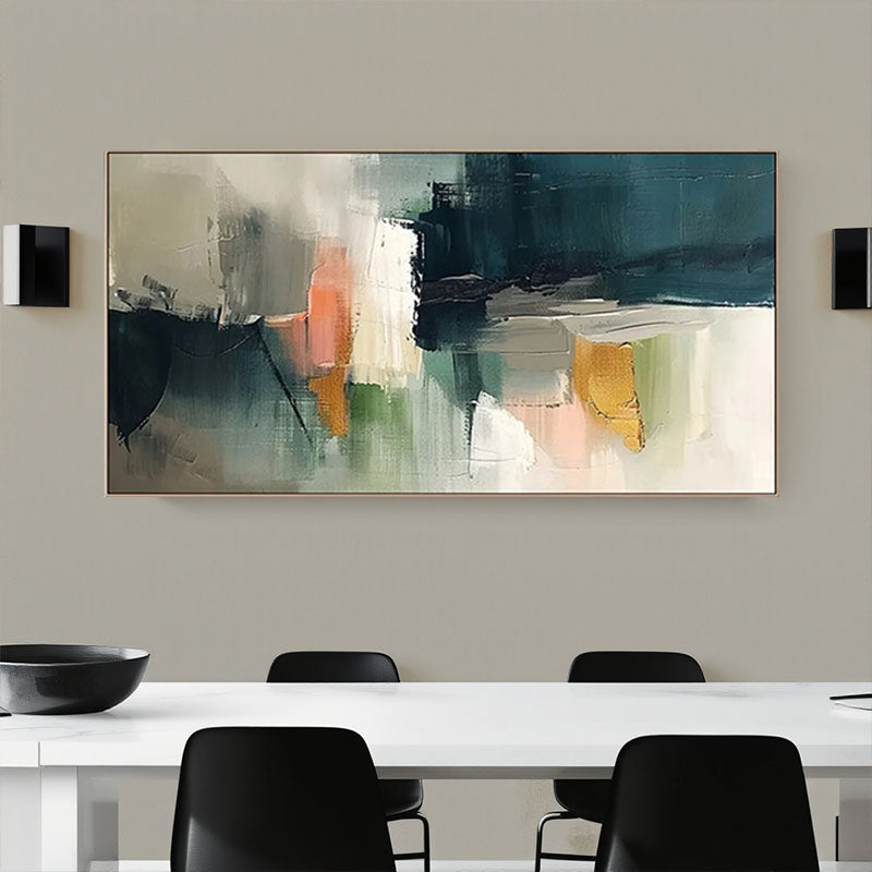 Multicolor Abstract Expressionist Canvas Art