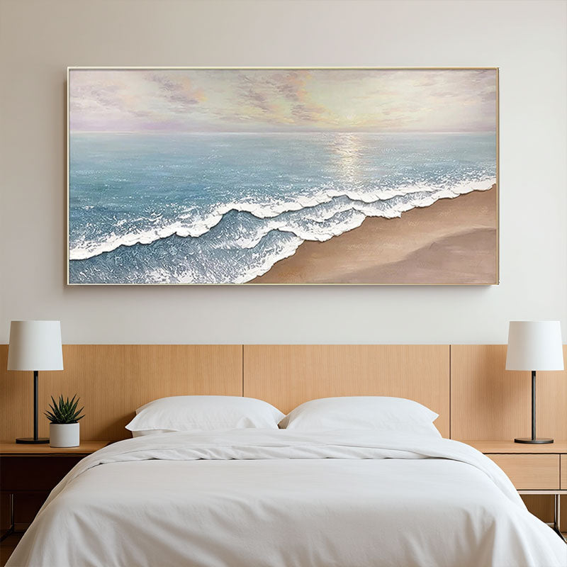 Serene Beach Sunset Canvas Wall Art