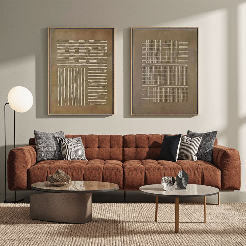 Textured Abstract Symbol Wall Art Set of 2